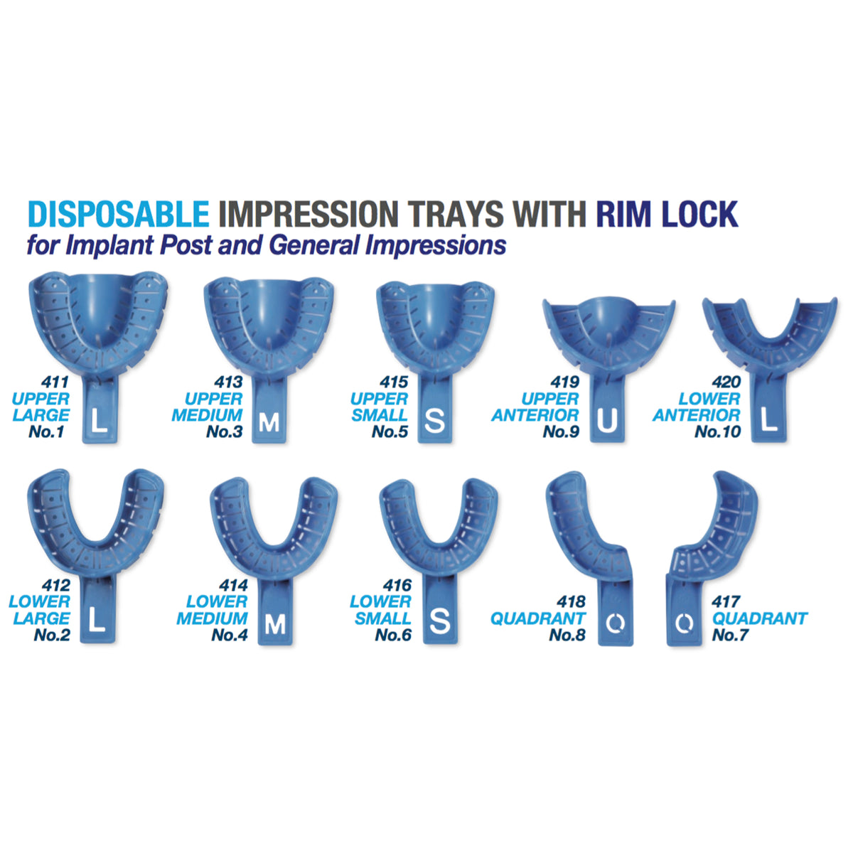 Impression tray Quadrant UL/LR Mac Dental