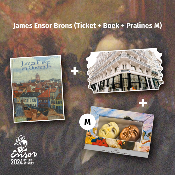 € 2000 - € 3000: James Ensor Brons (pralines M + ticket + boek)