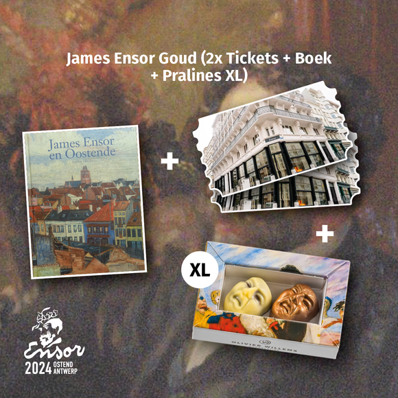Vanaf € 4000: James Ensor Goud (pralines XL + 2x ticket + boek)